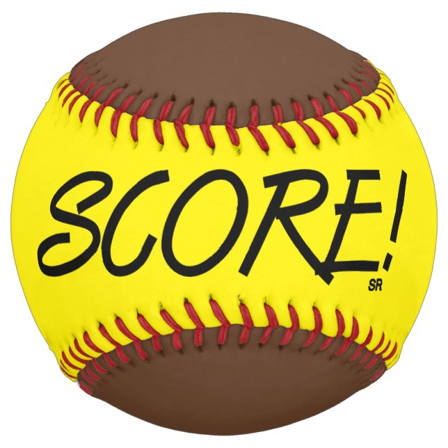 Score yellow and brown softball (Front)