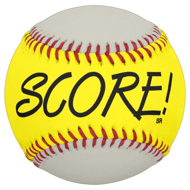 Score yellow and gray softball (Front)