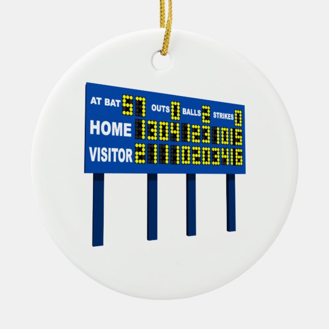 Scoreboard Ceramic Ornament (Front)