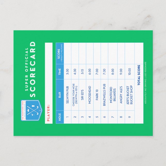 scorecard postcard (Front)
