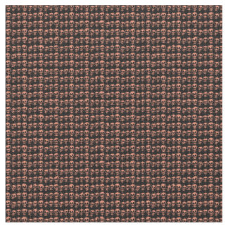 Scores of orange skulls. fabric