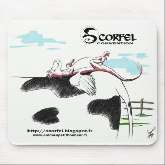 Scorfel Mouse Carpet on Cow Mouse Pad