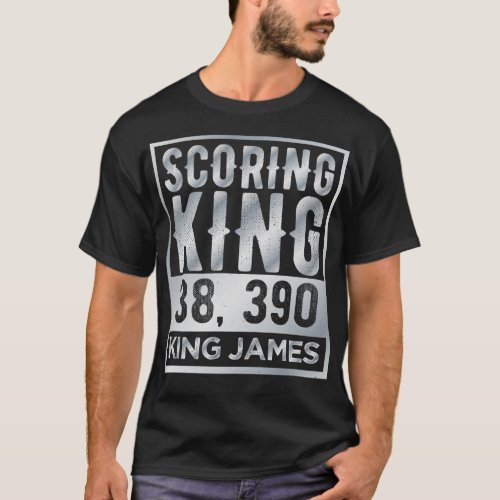 Scoring King King James Vintage Silver Text T_Shirt