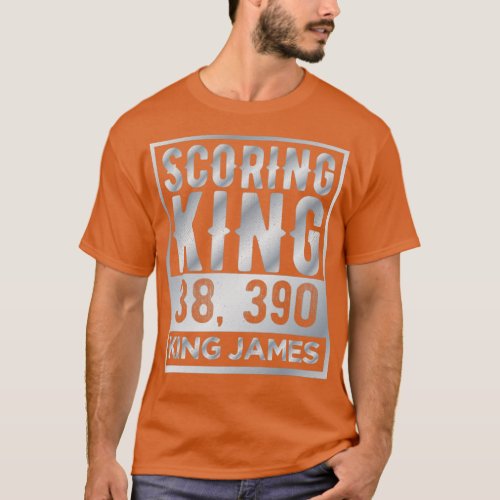 Scoring King King James Vintage Silver Text T_Shirt