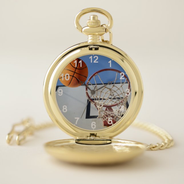 Scoring Points At Basketball, Pocket Watch (Inside)