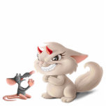 Scorn the Cat and the Begging Rat Statue<br><div class="desc">Scorn the Cat is contemplating what to do with the Rat (you can see evil in her eyes and horns growing out from her head. Rat is begging for forgiveness (Woman vs. Man)</div>