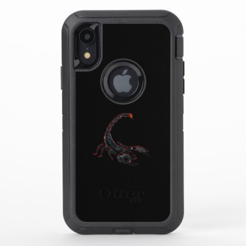 Scorpio 3D Desing 03Black OtterBox Defender iPhone XR Case
