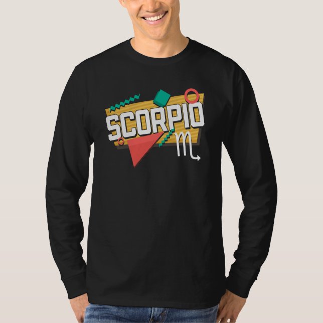 Scorpio 90s Horoscope Zodiac Sign Astrology T-Shirt (Front)