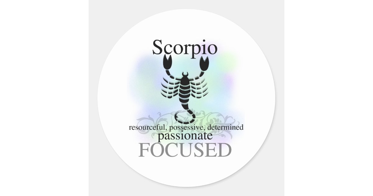 Scorpio About You Classic Round Sticker | Zazzle