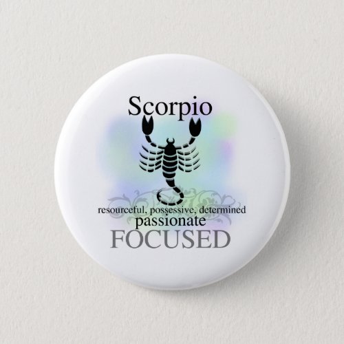 Scorpio About You Pinback Button