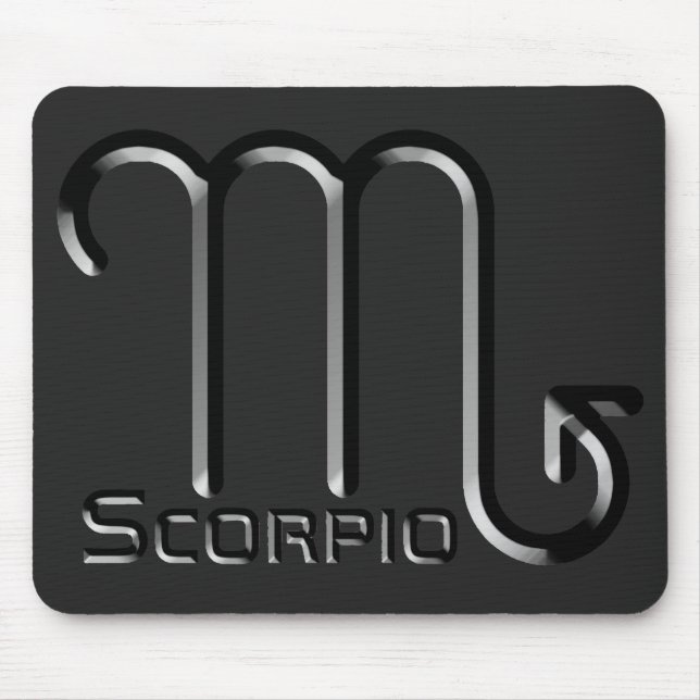 SCORPIO, Abstract Design of the Zodiac Sign,  Mouse Pad (Front)