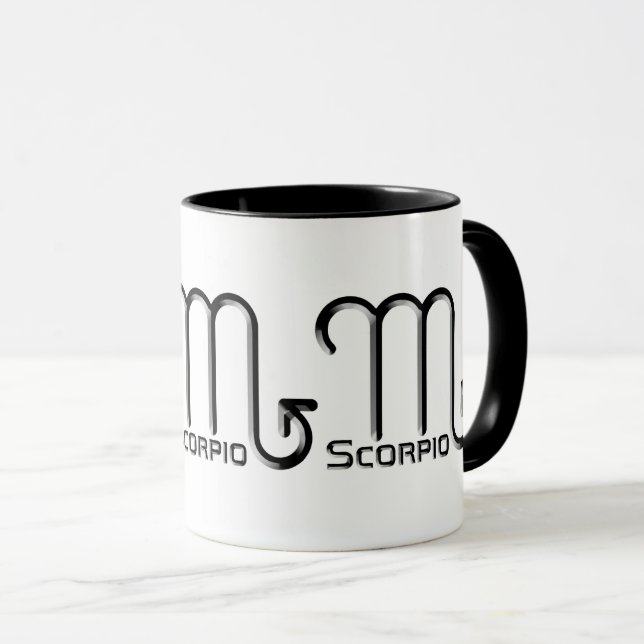 SCORPIO, Abstract Design of the Zodiac Sign,  Mug (Front Right)