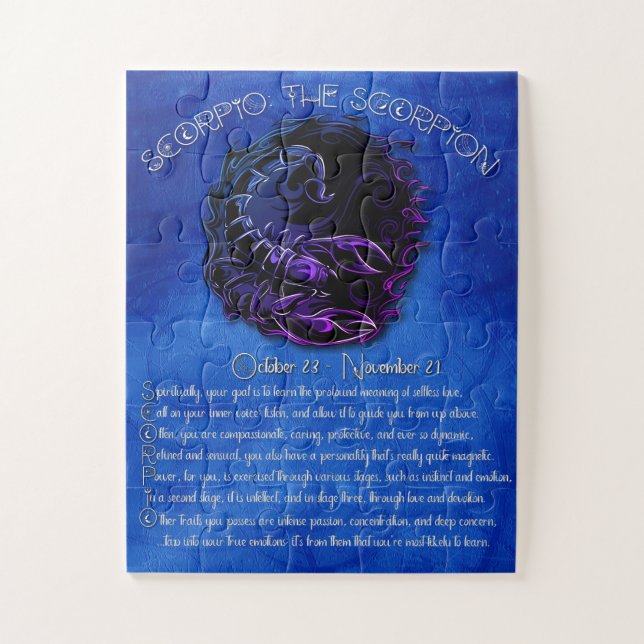 Scorpio Acrostic Puzzle (Vertical)