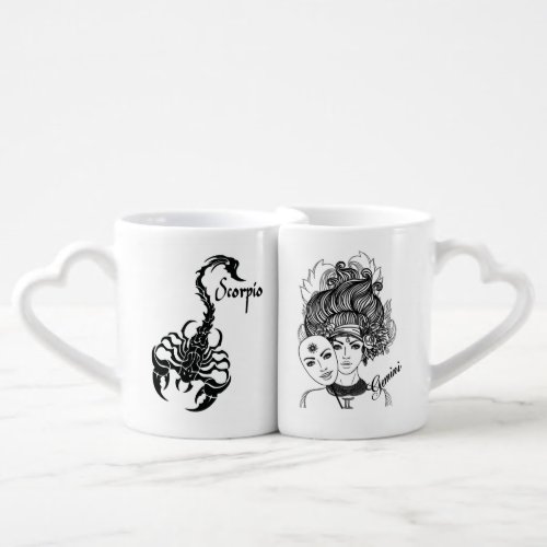  Scorpio and Gemini Zodiac Coffee Mug Set