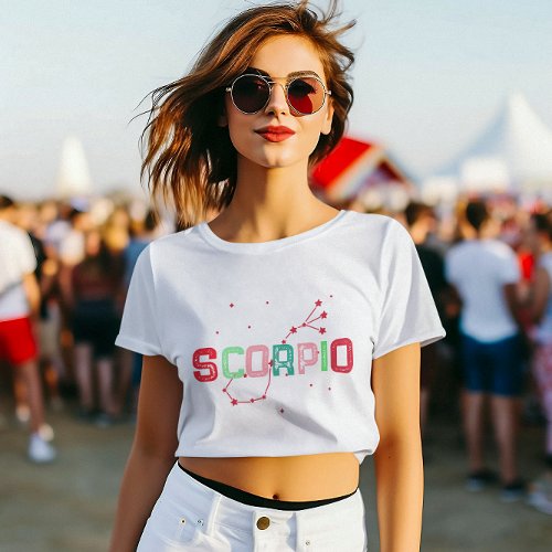 Scorpio And Modern Font T_Shirt