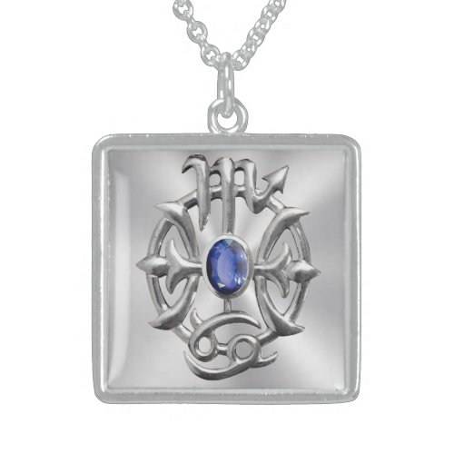 Scorpio and Pisces Medallion 2 Silver Necklace