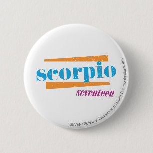 Scorpio Aqua Pinback Button