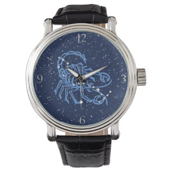 Scorpio Astrological Sign And Constellation Watch by Under_Starry_Skies at Zazzle