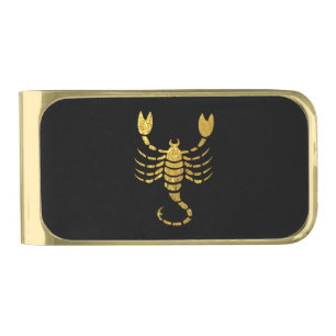 Scorpio Astrological Sign Gold Finish Money Clip