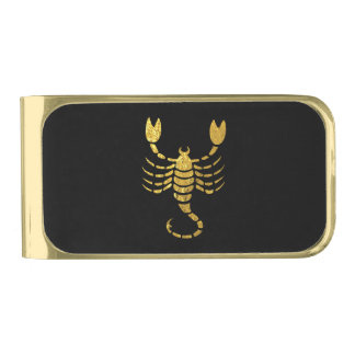 Scorpio Astrological Sign Gold Finish Money Clip
