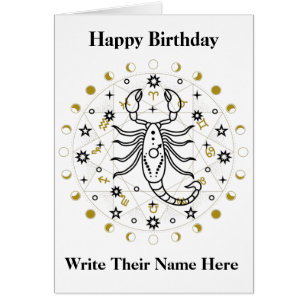 Scorpio Astrology Birthday Card Oct 23-Nov 21