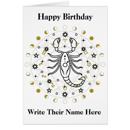 Scorpio Astrology Birthday Card Oct 23_Nov 21