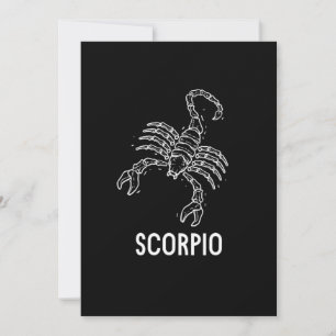 Scorpio Astrology Birthday Gift Zodiac Signs Invitation
