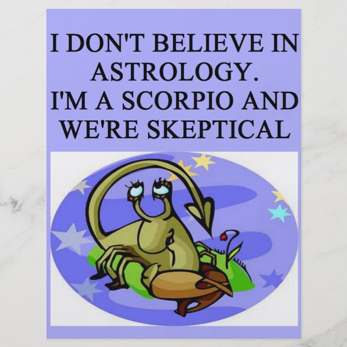 SCORPIO astrology joke Flyer Design