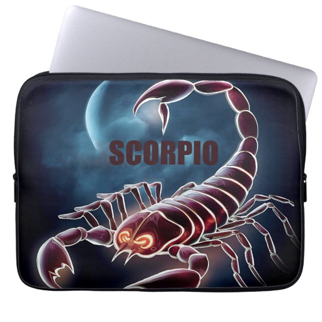 Scorpio astrology sign laptop sleeve (Front)