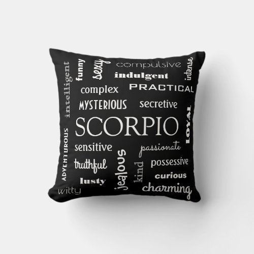 Scorpio Astrology Throw Pillow