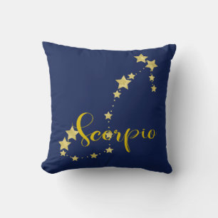 Scorpio Astrology with Constellation of Stars Throw Pillow