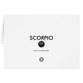 Scorpio Astrology Word Collage Card (Back Horizontal)