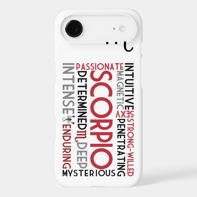 Scorpio Astrology Word Collage iPhone 5 Case (Back)