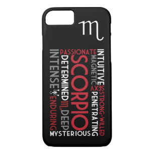 Scorpio Astrology Word Collage iPhone 7 case