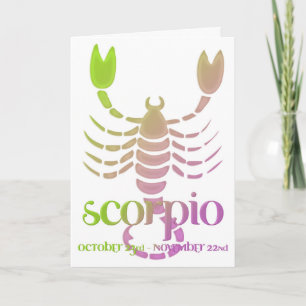 Scorpio Astrology Zodiac Birthday Card d1