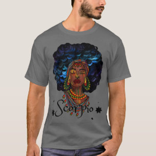 Scorpio Astrology Zodiac Sign Black Queen Birthday T-Shirt