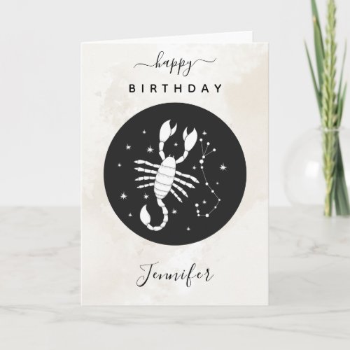 Scorpio Astrology Zodiac Star Sign Horoscope Chic Card