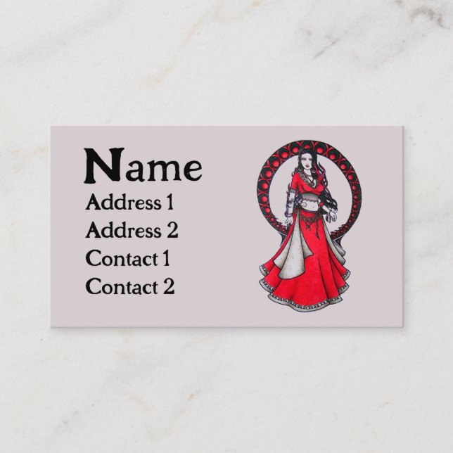 Scorpio Belly Dancer Business Cards (Front)