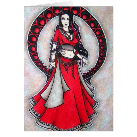 Scorpio Belly Dancer Gothic Moon Cards (Front)
