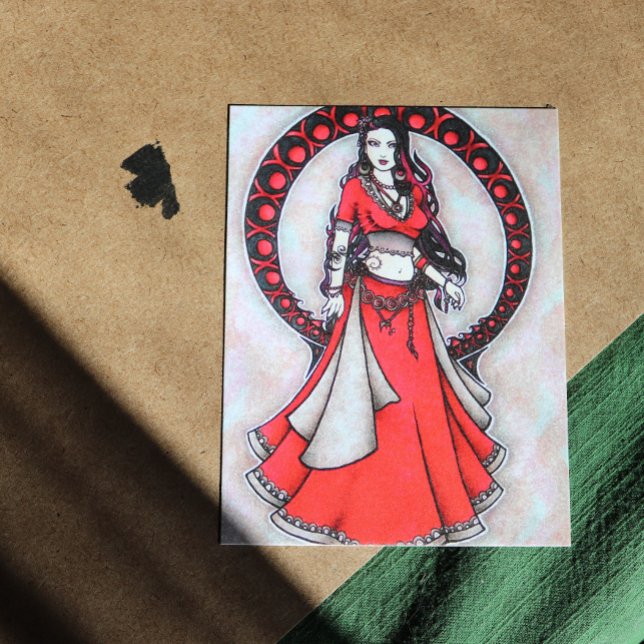 Scorpio Belly Dancer Gothic Moon Postcard (Creator Uploaded)