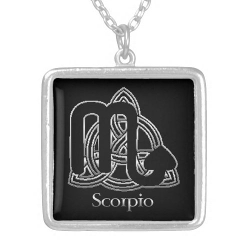 Scorpio Birth Sign Celtic Knot Zodiac Necklace