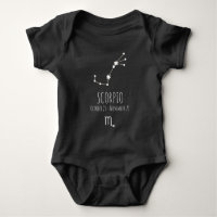 Scorpio Birth Sign, Zodiac Constellation Baby Bodysuit