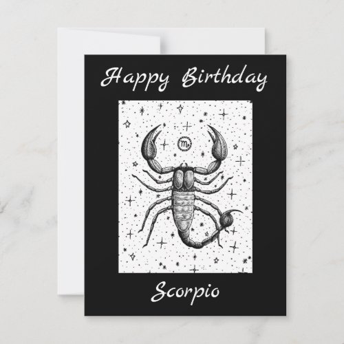 Scorpio Birthday Card Hand_Drawn