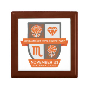 Scorpio Birthday Crest™ for November 1-21 Jewelry Gift Box