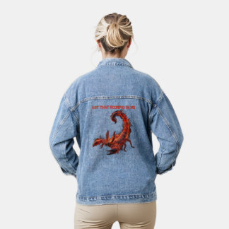 Scorpio Birthday Gift | Zodiac | Fiery Scorpion Denim Jacket
