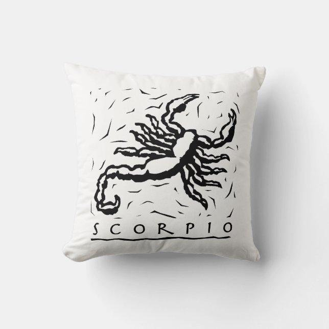 Scorpio Birthday Year Astrological Zodiac Sign Throw Pillow (Front)