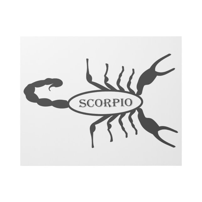 Scorpio Black Scorpion Star Sign (Front)