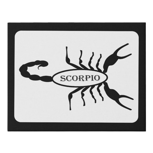 Scorpio Black Scorpion Star Sign (Front)