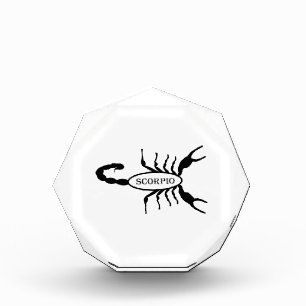 Scorpio Black Scorpion Star Sign Acrylic Award