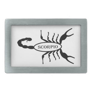 Scorpio Black Scorpion Star Sign Belt Buckle